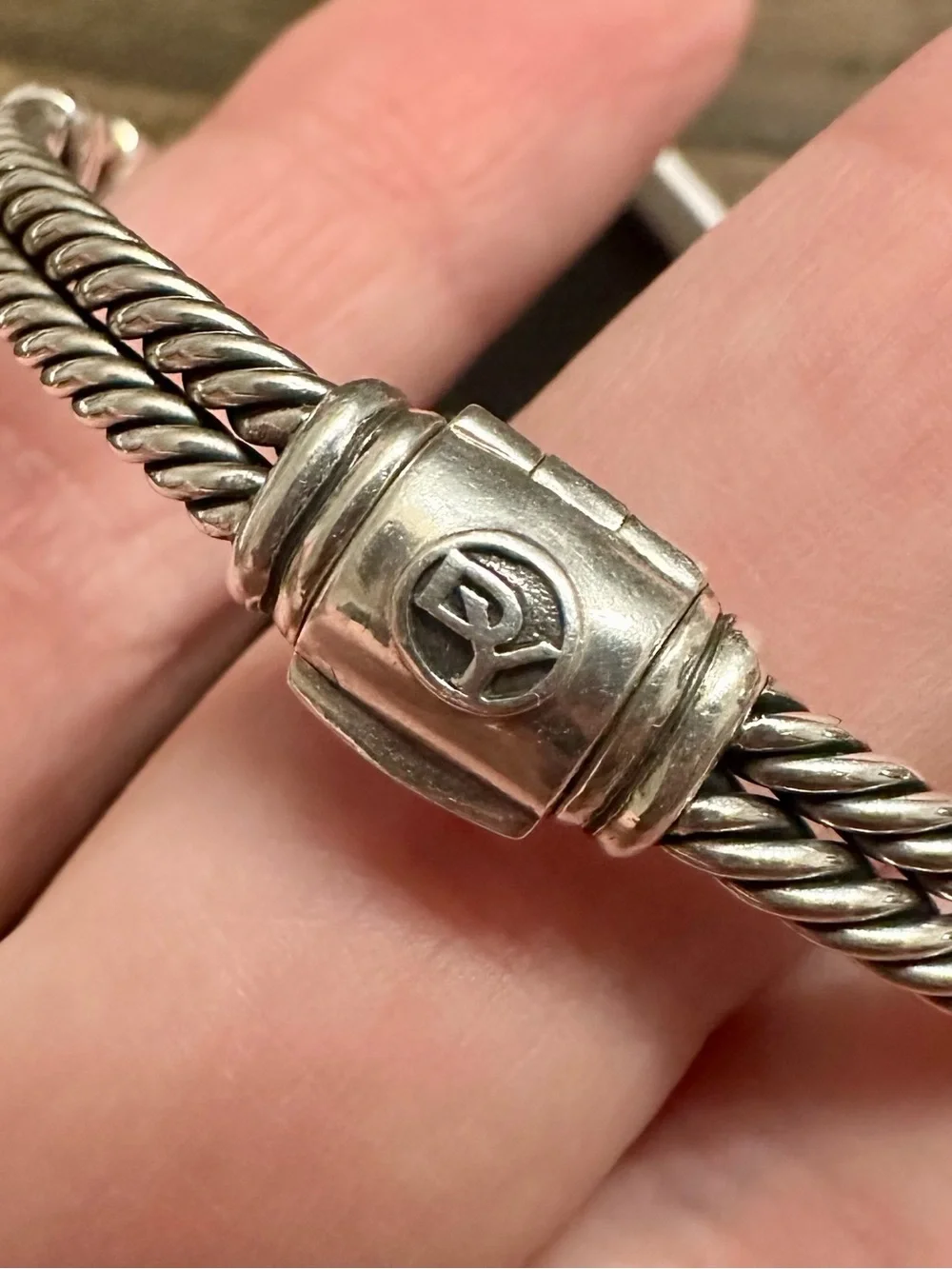 David Yurman Labyrinth Bracelet Pink Pavé Sapphire Sterling Silver – Small 6.25”